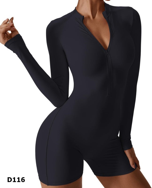 Jumpsuit deportivo color rosa y negro