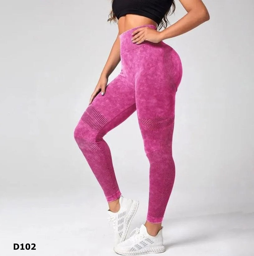 Leggings estampada push up color fucsia