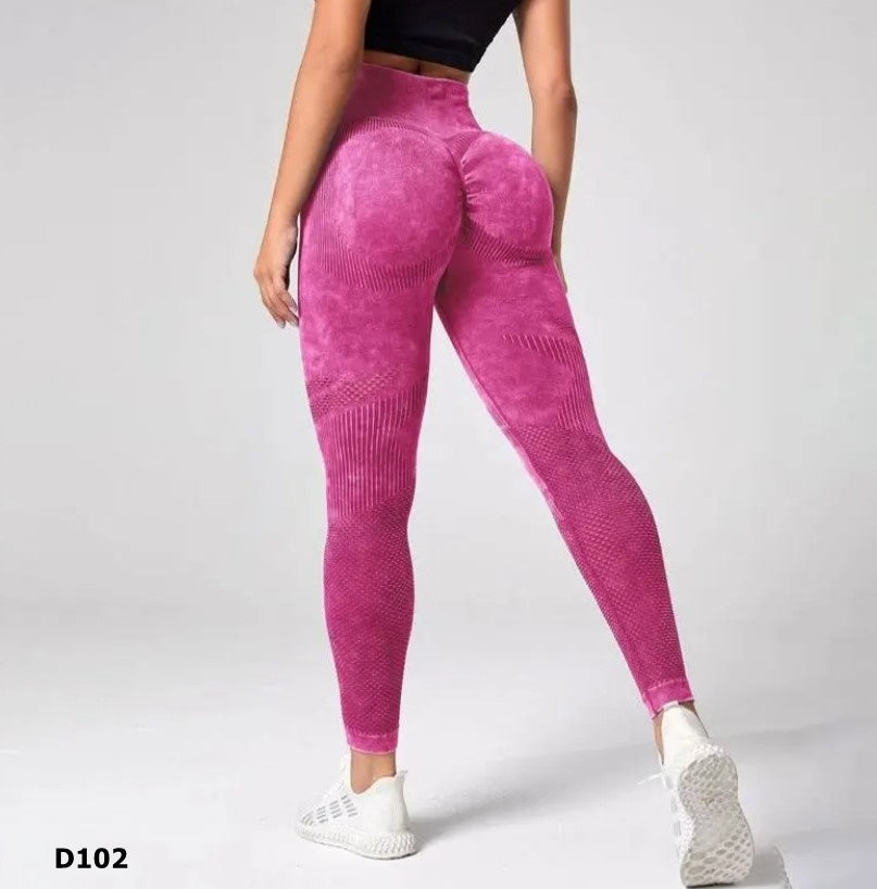 Leggings estampada push up color fucsia