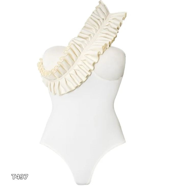 Traje de baño 1 pieza color blanco