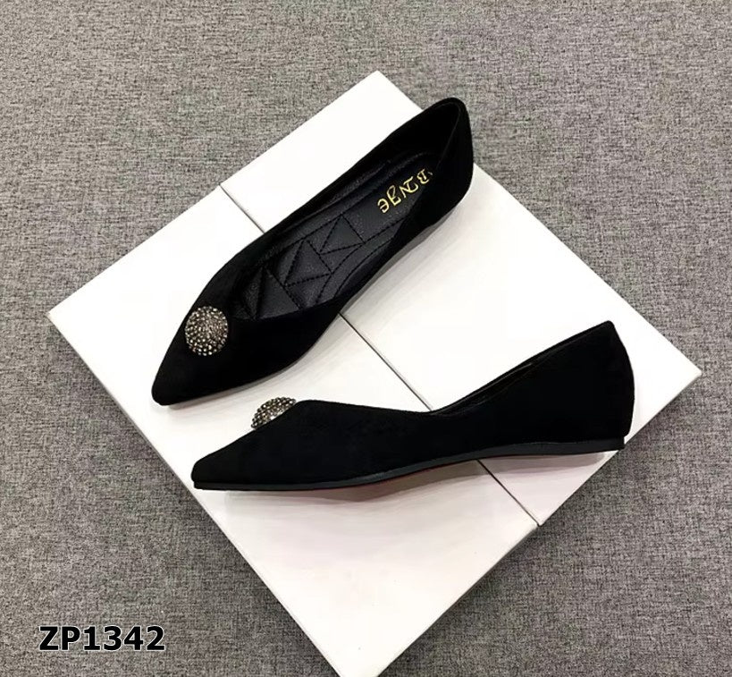 Zapato bajo flat color negro