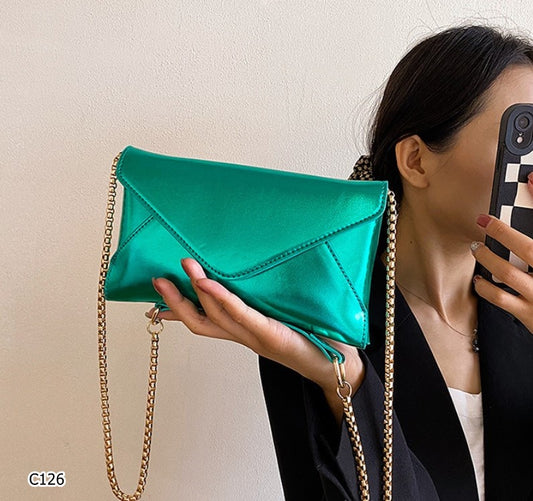 Bolso de mano, shoulderbag color verde