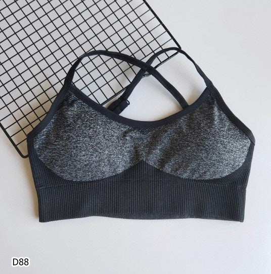 Set deportivo 2 piezas leggings y top color gris con negro
