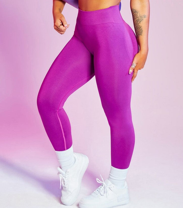 Leggings de cintura alta (a prueba de sentadillas) color morado