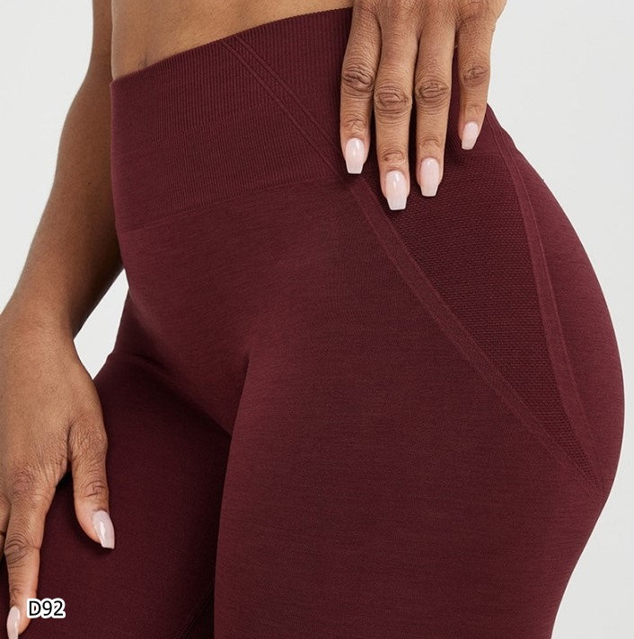 Leggings deportivas push up a prueba de sentadillas color burgundy