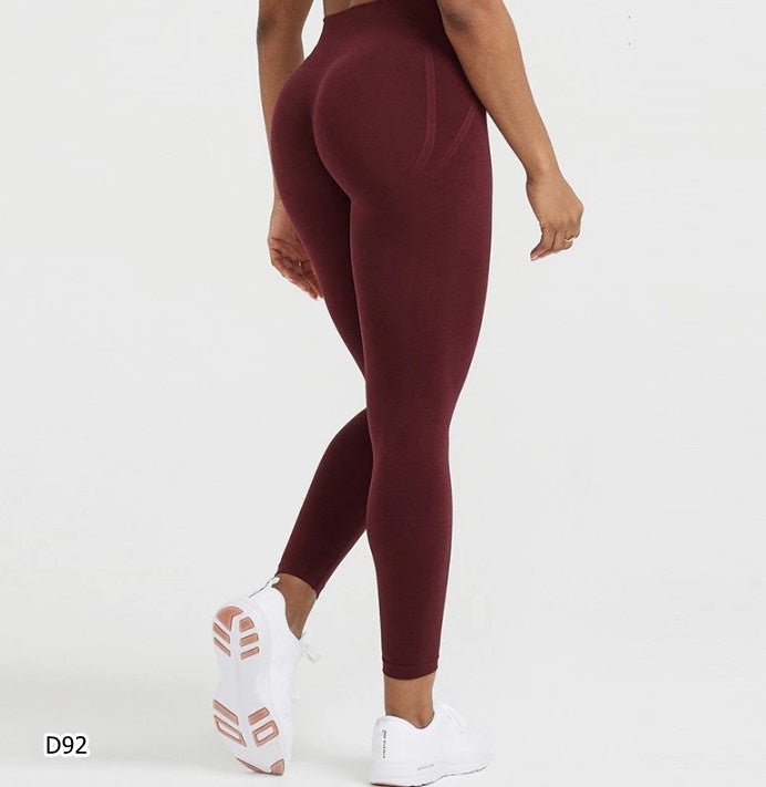 Leggings deportivas push up a prueba de sentadillas color burgundy