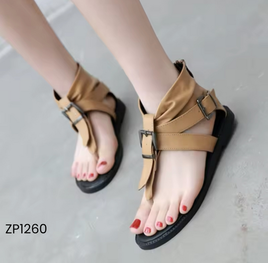 Sandalia color negro con café