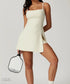 Vestido deportivo con short color beige