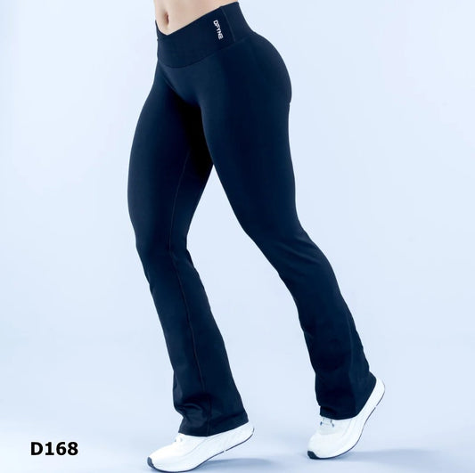 Leggins negras acampanadas marca D fyne