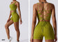Set deportivo 2 piezas short y top color verde