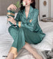 Pijama 2 piezas manga larga y pantalón color verde