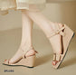 Sandalia de plataforma alto color beige