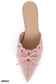 Zapato de tacón medio color negro y rosa