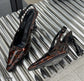 Zapato de tacón alto leopard print
