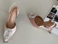 Zapato de tacón alto color rosa
