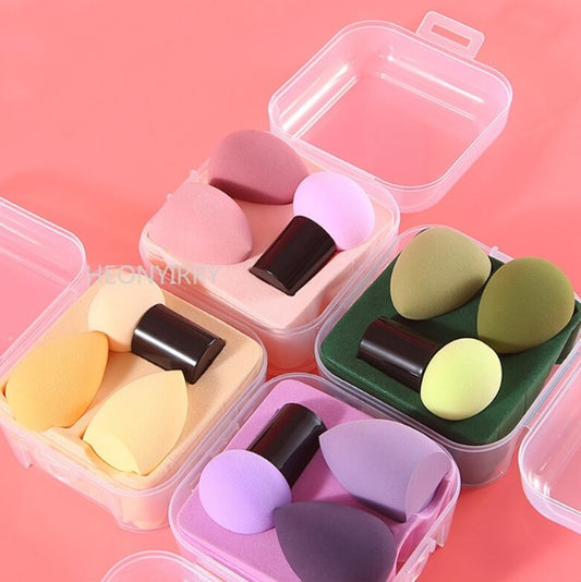 Set de esponjas para maquillaje color amarillo