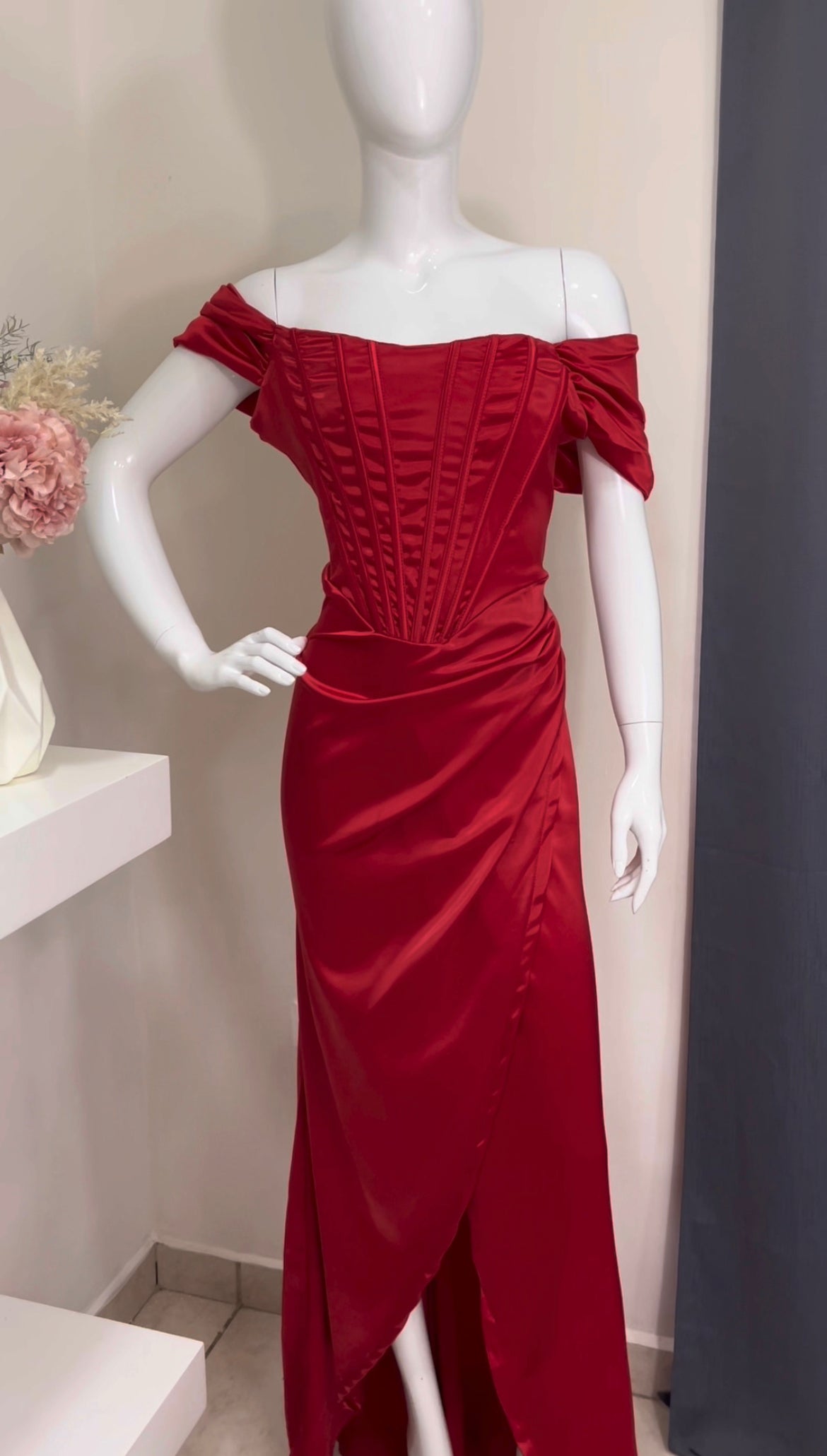 Vestido de gala online color rojo